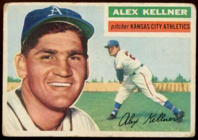 1956 Topps #176 Alex Kellner PR Athletics White Back  73238