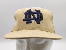 Notre Dame Fighting Irish Fitted Baseball Cap Hat6 3/4 Beige