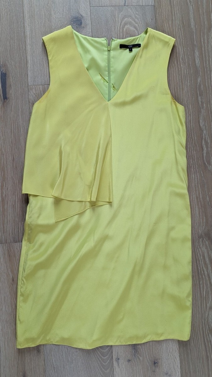 tibi yellow silk dress Silk Mini Dress