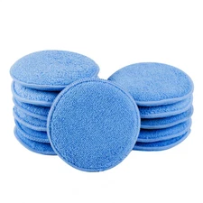 12PCS 5" Microfiber Foam Sponge Polish Wax Applicator Car Detailing Cleaning Pad