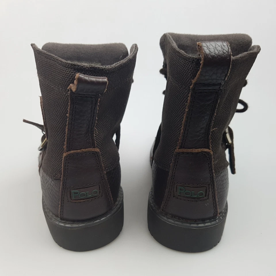 Boy's Girl's RALPH LAUREN 13 US Leather Boots Brown NearNew | 3+ Extra 10% Off Foto 3 de 4