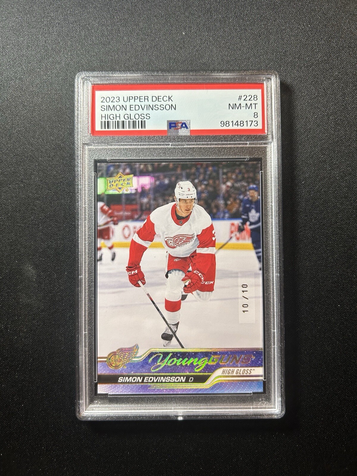 2023-24 Upper Deck Simon Edvinsson Young Guns High Gloss /10 Rookie Card RC