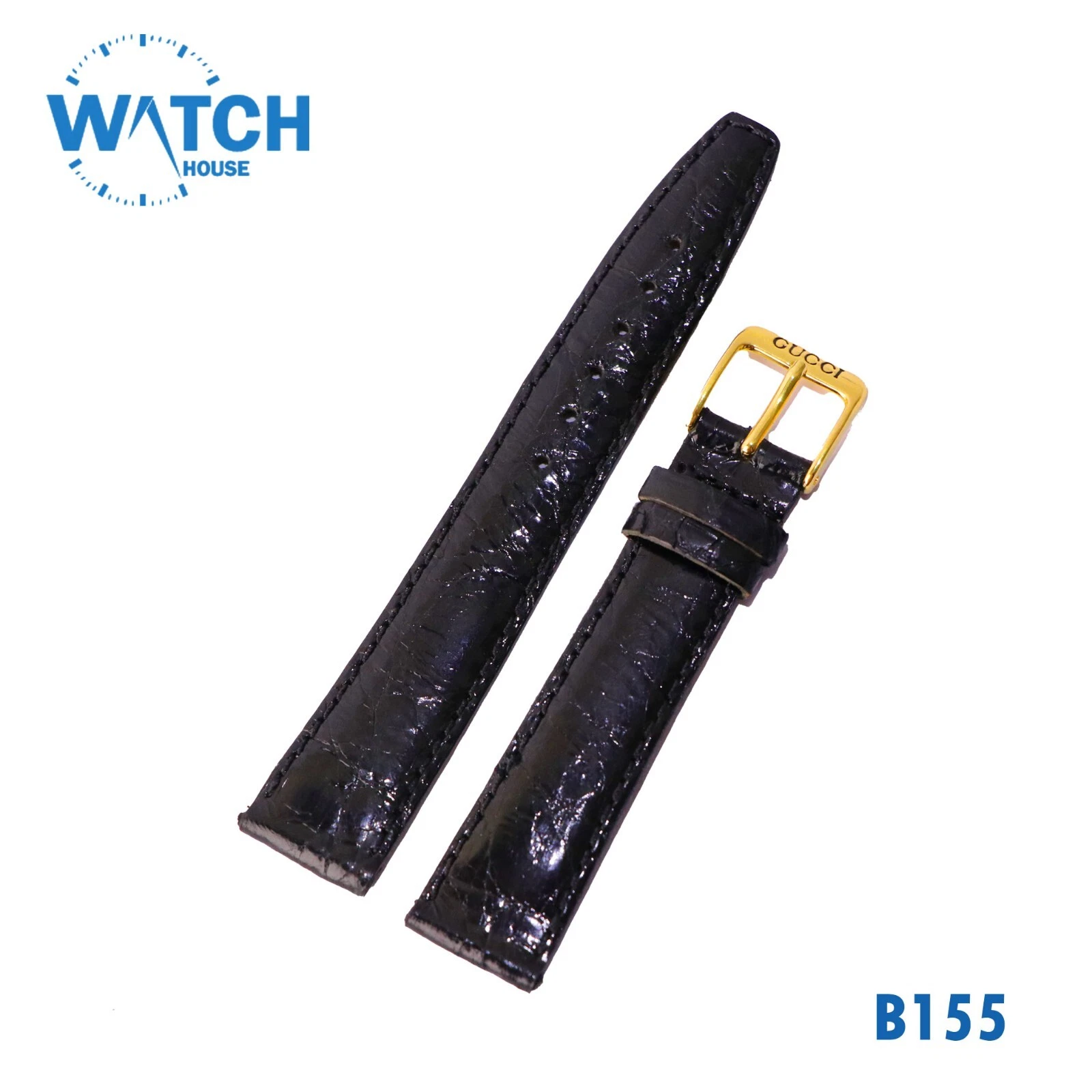 Bracelet original en cuir noir 3000J Gucci 16 mm, avec boucle originale Gucci 14 mm.