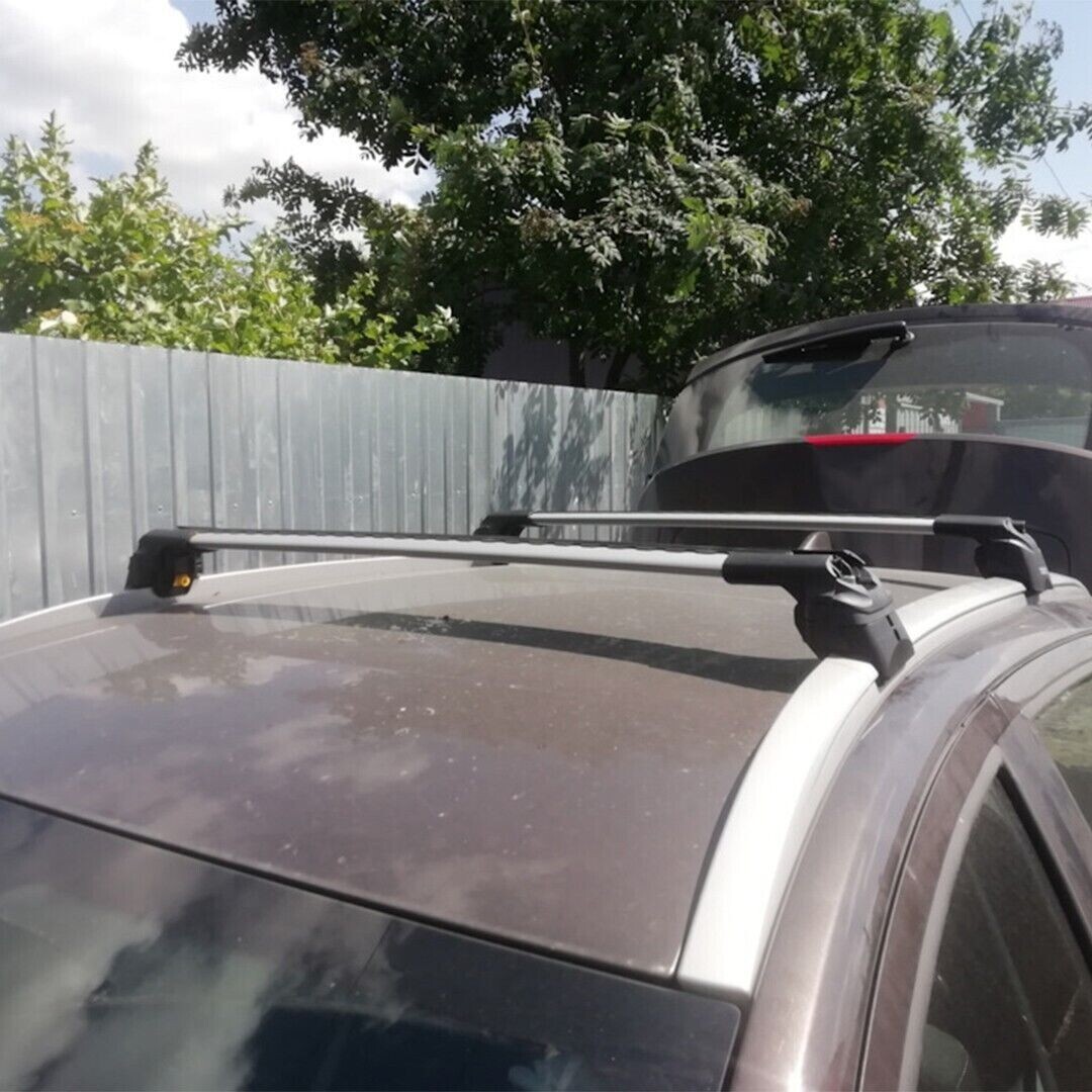 ACE-2 Roof Rack Cross Bars For Audi A6 (C7) Avant 2011-2018 - Grey Aluminum 2-Bar Set 75kg Capacity