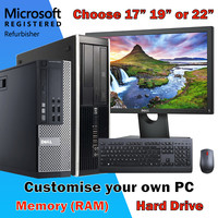 FULL Fast Cheap Desktop Computer PC Bundle DELL/HP +Windows 10 +WiFi +Monitor