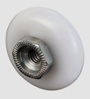 Prime-Line White Convex edge Plastic/Steel Tub Enclosure Roller 3/4" dia. 4 pk