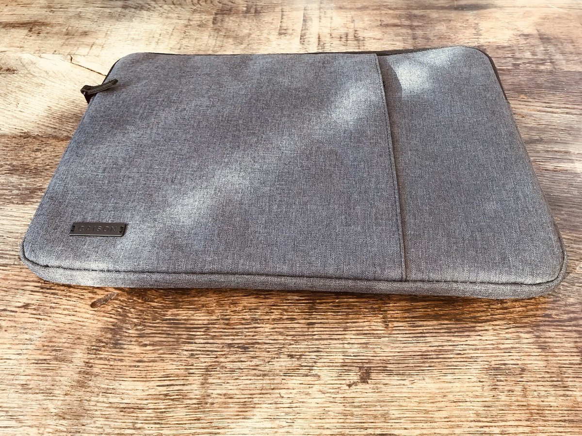 CAISON Carry Case Pouch For Tablet iPad 26cm x 35cm Grey Soft Lined