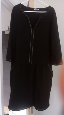 NEW Promod (French) Black With Golden Finish Dress EU42/UK14