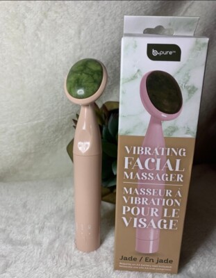 B PURE VIBRATING COOLING SENSATION JADE FACIAL MASSAGER BATTERY OPERATED