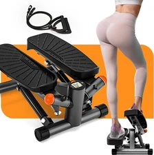 Steppers for Exercise at Home,Adjustable Height Mini Stepper (Grey)