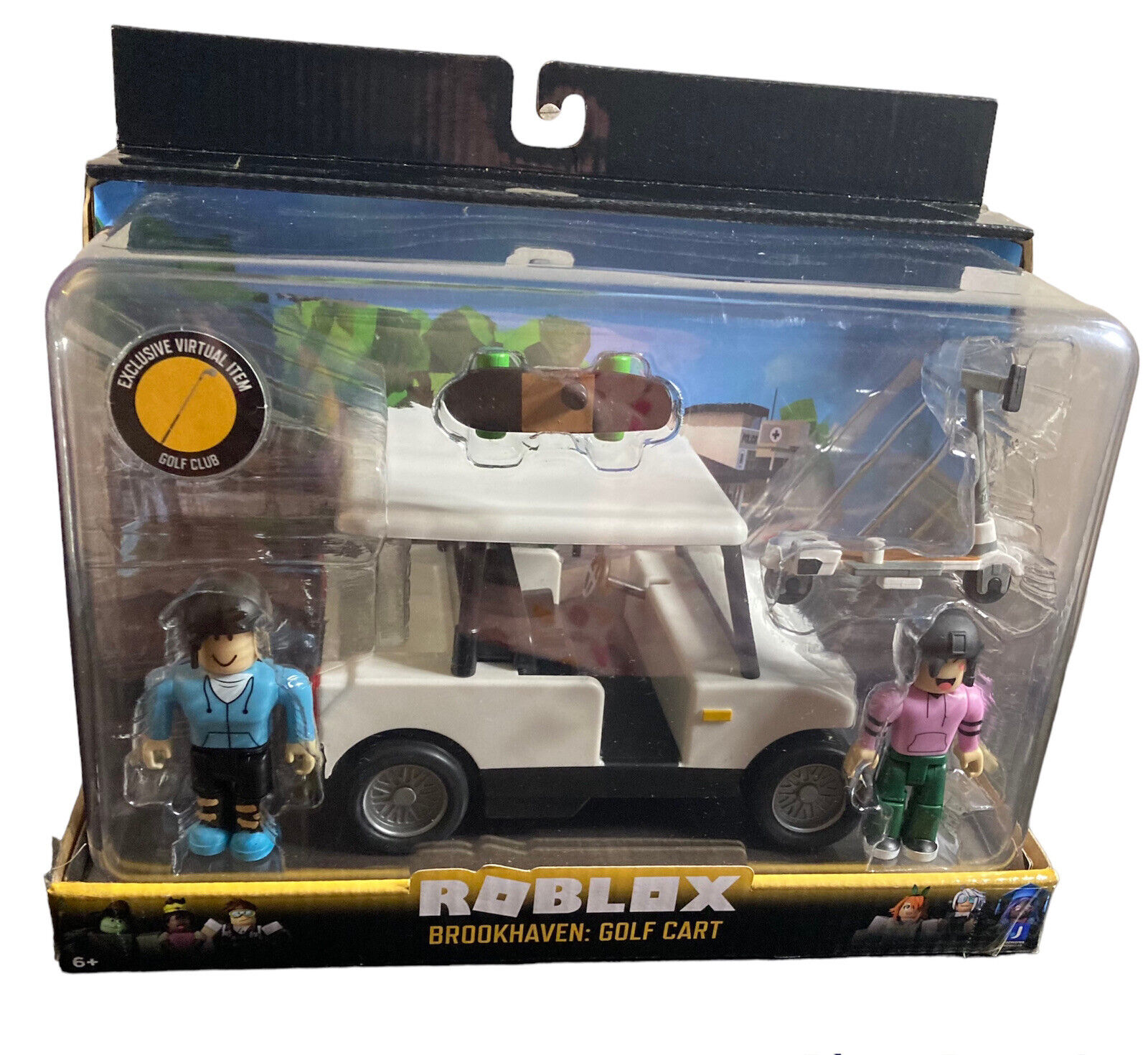  Roblox Celebrity Collection - Brookhaven: Golf Cart Deluxe  Vehicle [Includes Exclusive Virtual Item] : Toys & Games