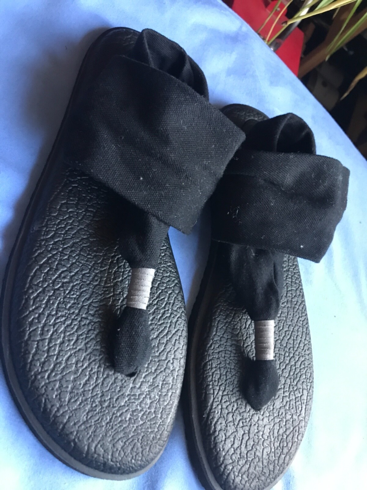 APL Sanuk Sandali Yoga Sling 2 SWS10001 Perizoma Boho Comfort Foam Nero Donna Taglia 7