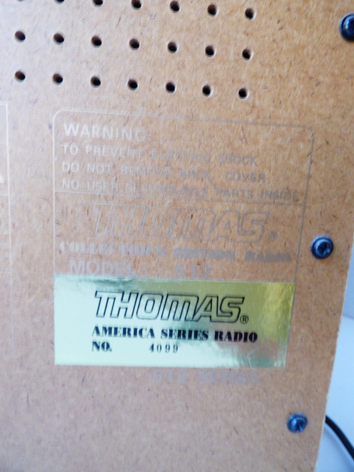Thomas Collectors Edition AM FM Radio Cassette Replica Repro Oak Wood ...