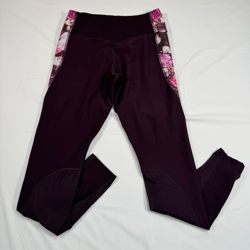 Nike Leggings Donna M Rosa Dri-Fit Power Legend Floreale Porto Maglia Vino - Foto 2 di 10