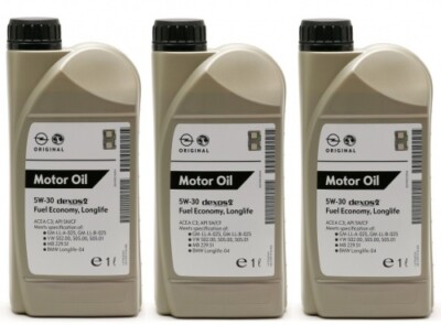 Original GM Genuine Opel 5W-30 dexos2 Longlife 1942000 Motoröl 3x 1l = 3 Liter