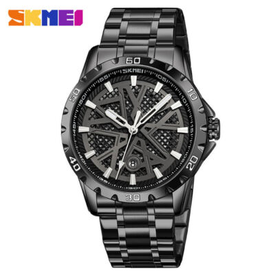 SKMEI Men Quartz Watches Steel Male Luminous Wristwatch Shockproof Sport Watch