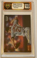Roger Clemens 2020 Topps Stadium Club Chrome #308 3-D Graded 10 Flawless Red Sox