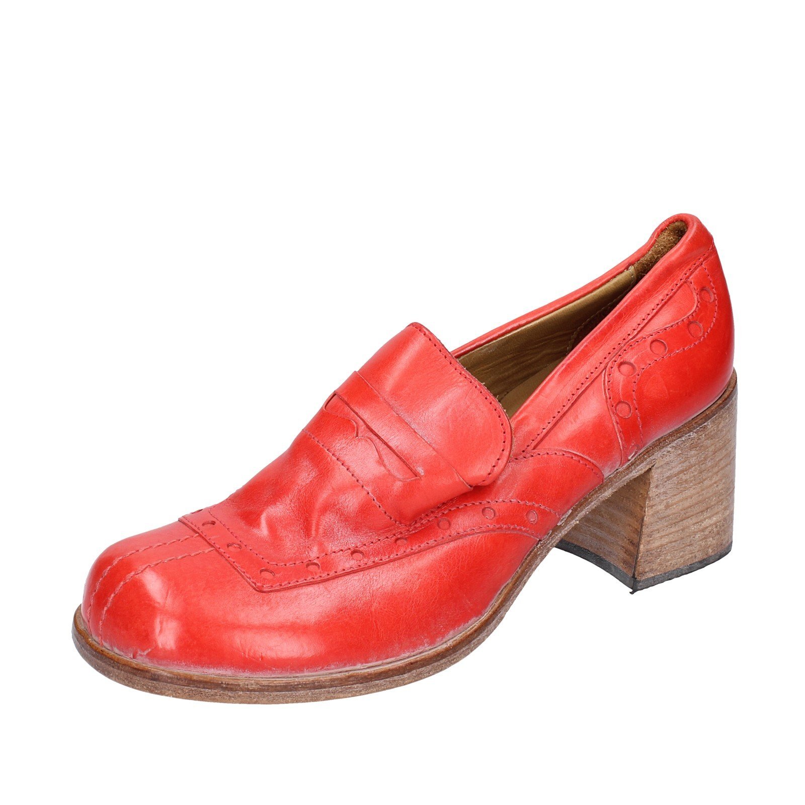 винтажные мокасины schuhe damen MOMA rot leder EX764 24890₽