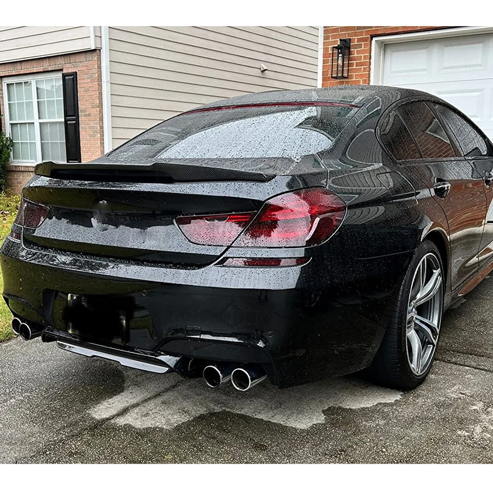 FOR 2012-2018 BMW F13 F06 640i 650i M6 M4 STYLE CARBON FIBER LOOK SPOILER WING Foto 3 de 4