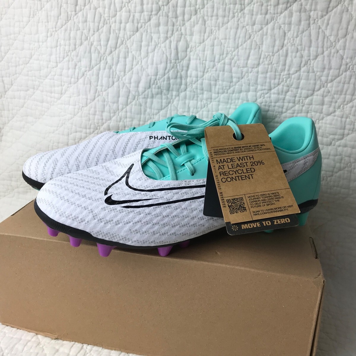 Nike Phantom GX Academy AG Soccer Cleats Men's SZ 9.5 Hyper