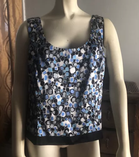 Arthur Levine 100% Silk TAHARI  SHELL TOP 14 Large Sleeveless Blouse 42" Bust
