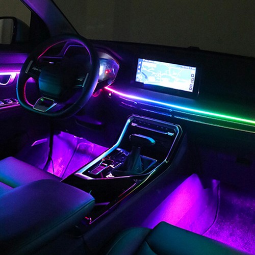 Car Symphony Ambient Light SMD5050 RGB Led Atmosphere Acrylic Strip Remote APP - Picture 14 of 22