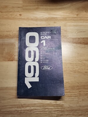 1990 Ford Specification Book Car 1 Front Wheel Drive