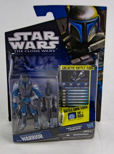 Hasbro Star Wars The Clone Wars Battle Game CW29 Mandalorian Warrior Figure - Picture 3 of 5