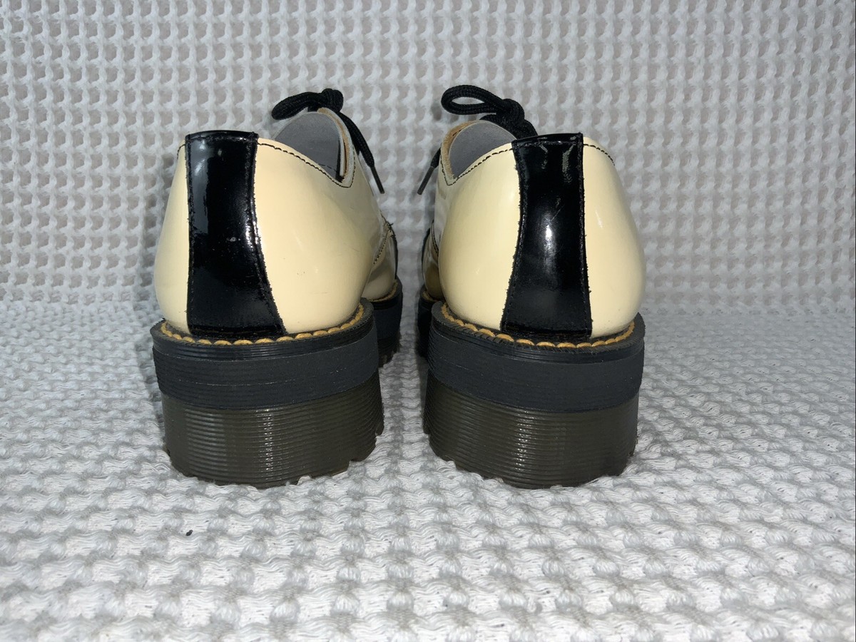 VTG Dr Martens Crazy Bomb Oxford Beige & Black Steel Toe VTG Dr Martens Crazy Bomb Oxford Beige & Black Steel Toe
