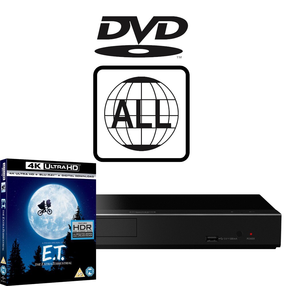 Panasonic Blu-ray Player DP-UB450 MultiRegion for DVD E.T. The Extra Terrestrial