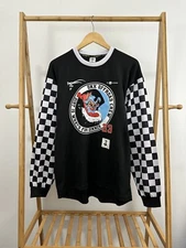 Reign VMX ONX Offroad Crew Padded Checkered Sleeve Crew Jersey Shirt Size L