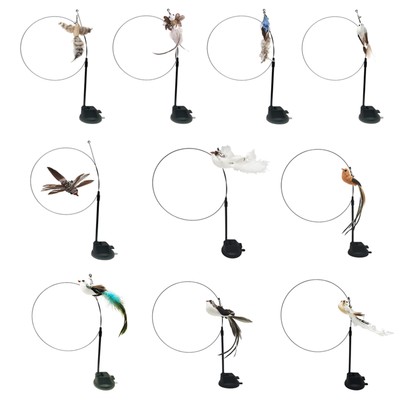 Simulation Bird interactive Cat Toy Funny Feather Bird with Bell Cat Stick.ko DE