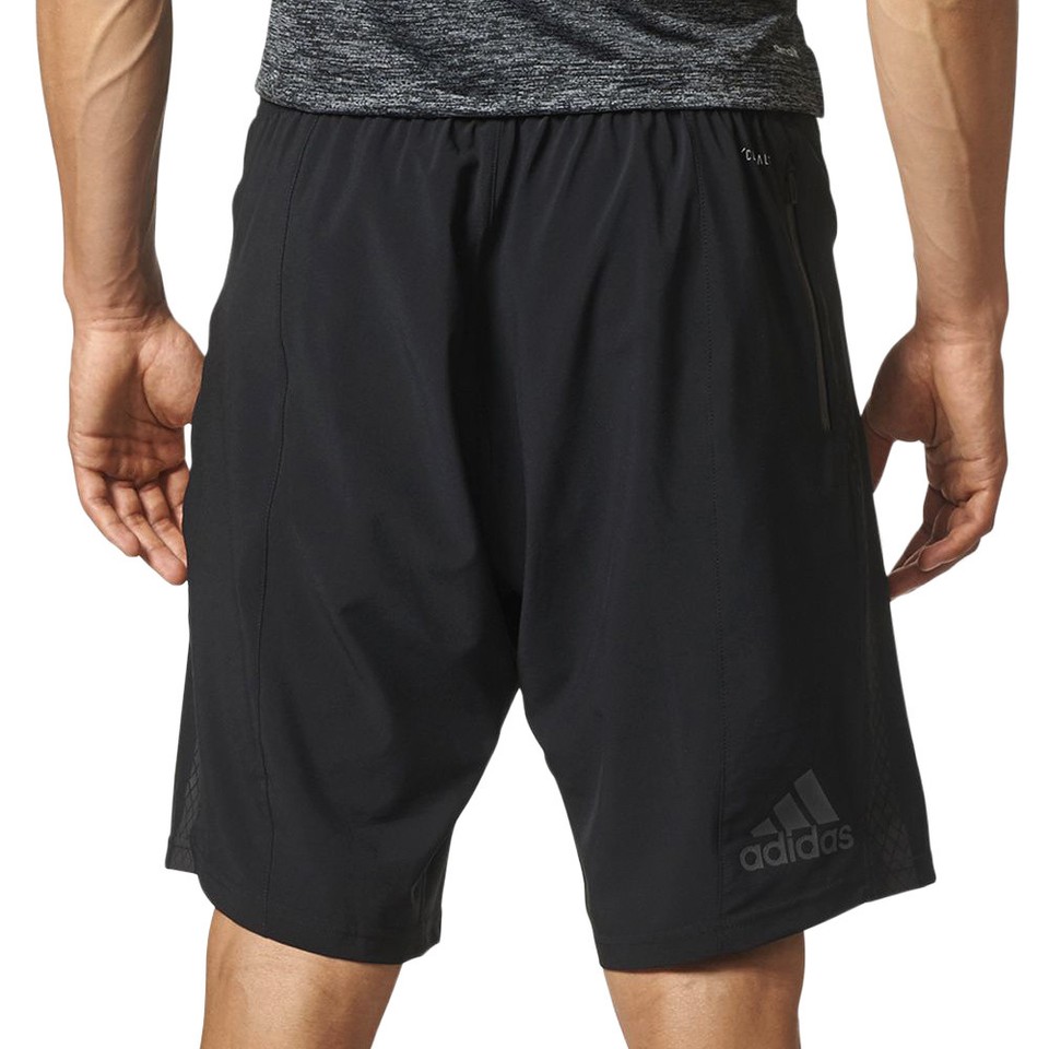 Mens adidas Crazytrain Shorts Gym Training Workout Running Black Climalite