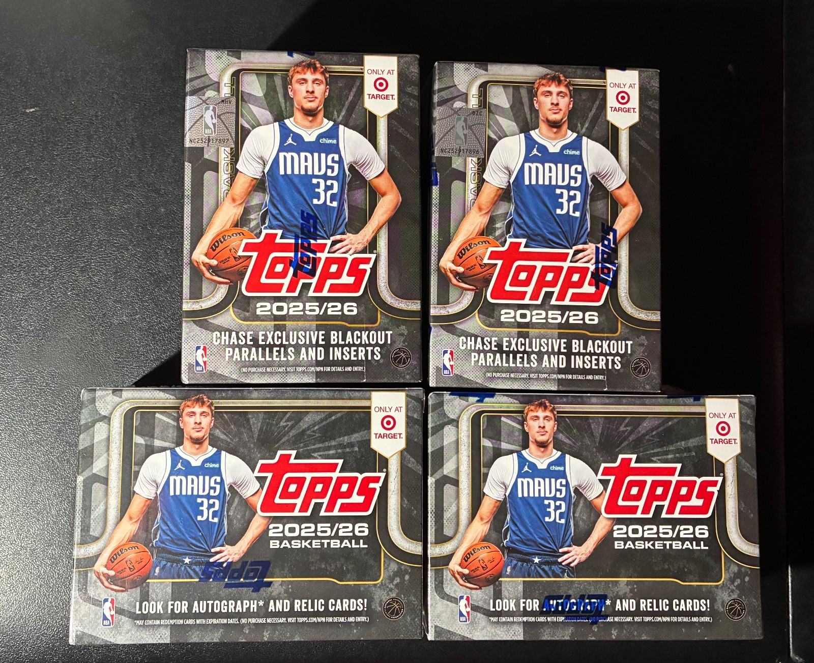 2025-26 Topps Basketball Target Black Friday Exclusive Factory Sealed Boxes(X4)