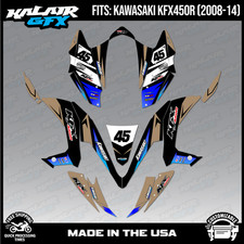 Graphics Kit for ATV Kawasaki KFX450R 2008-2014) Division Series - TAN