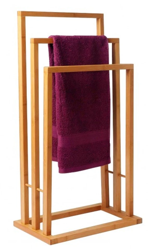 Porte Serviette En Bambou Autonome - Photo 1/1