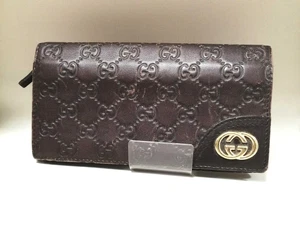 Portefeuille long Gucci Sima modèle N°204836 478442 BRN état considération GUCCI
