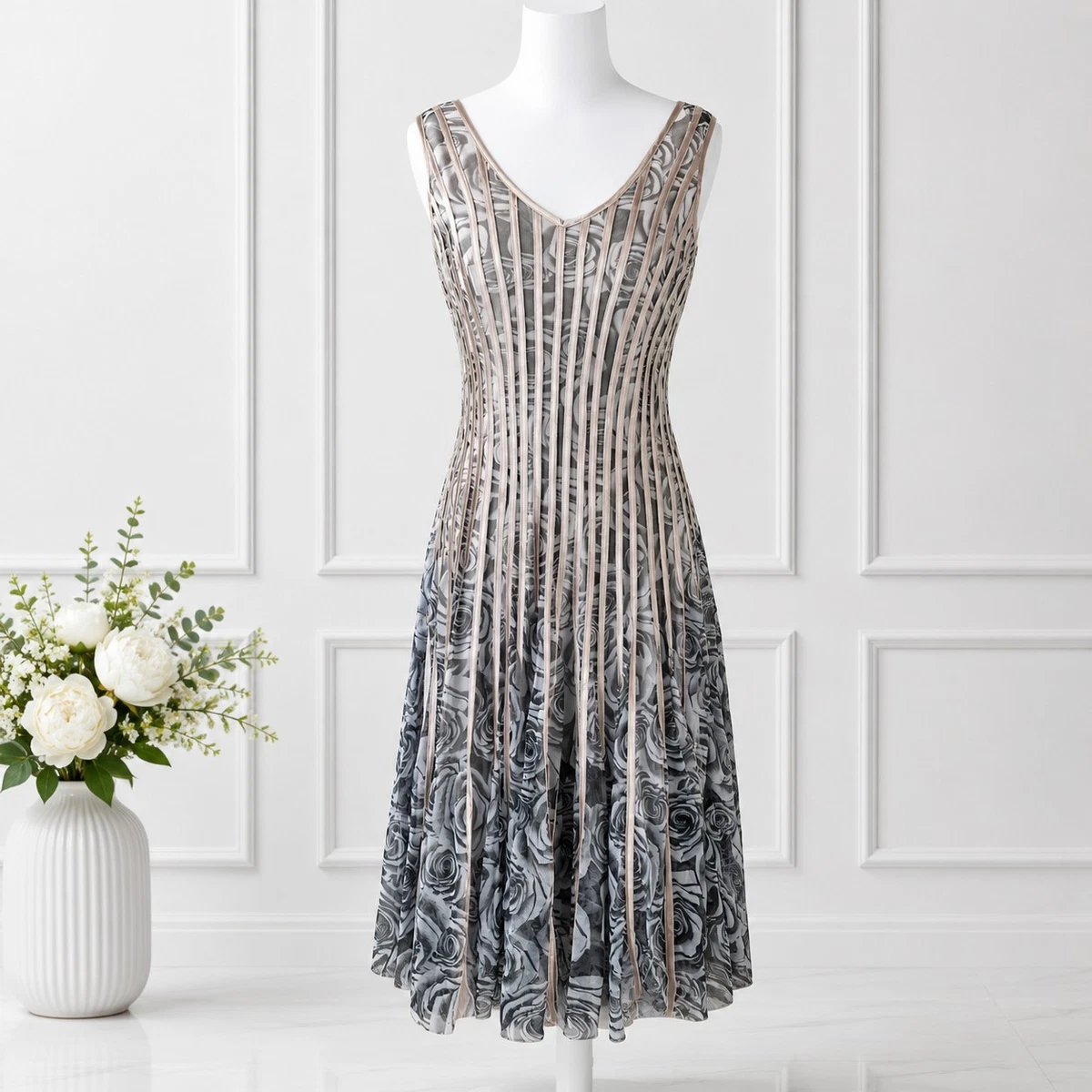 linen drop waist dress Plum Linen-Blend Drop Waist Cora Midi Dress