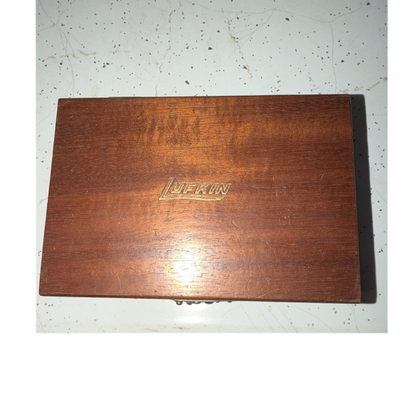 Lufkin Center Gage Set, Machinist Inspection Gauge in Wooden Case
