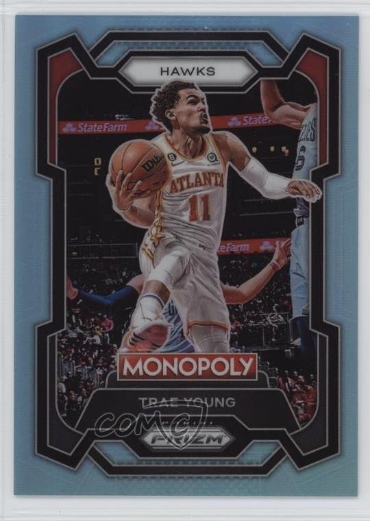 2023-24 Panini Prizm Monopoly Light Blue Prizm 175/199 Trae Young #4 1ph4