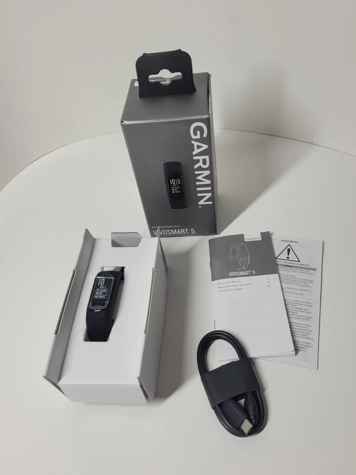 NEW! Garmin Vivosmart 5 Size L Fitness & Heart Activity Tracker GPS Smart Watch - Image 2 of 4