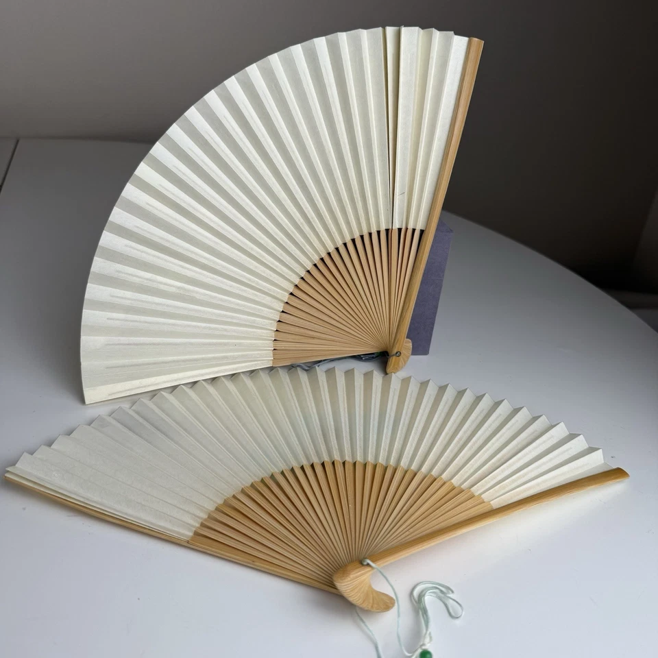 Япония Suehiro бумаги складные вентиляторы бамбука Meiji LIfe страхование 90-летие - Изображение 3 из 4