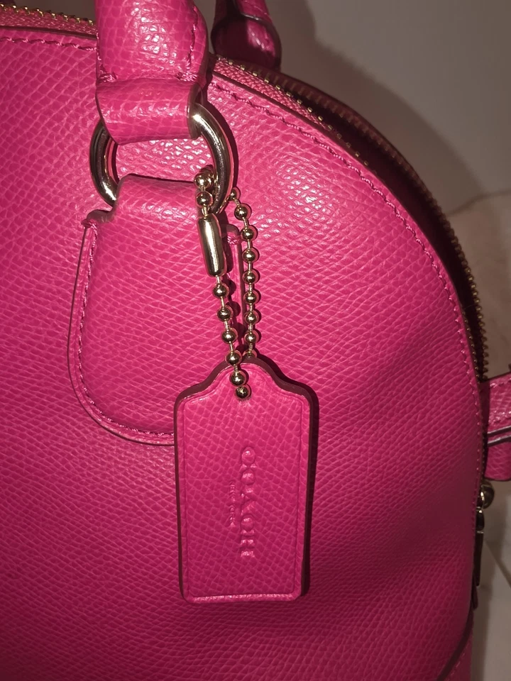 CARTERA DE CUERO ABOVEDADA COACH CORA Correa Bandolera Incluida BERRY Foto 3 de 4