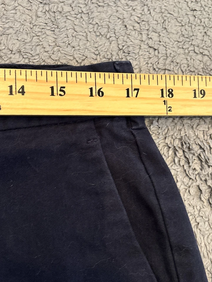 Pantalones Cortos Chinos Negros Marrón 1826 Para Hombre 34 Azul Marino Preppy Frente Plano Golf Oficina Foto 3 de 4