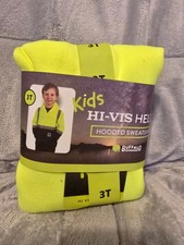 BUFFALO OUTDOORS KIDS HI-VIS HOODED SWEATSHIRT YELLO 3T