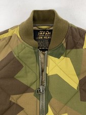 IRON HEART Quilted Vest Men's L Camo Camouflage Cotton Nylon Made in Japan