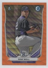 2014 Bowman Prospects Chrome Retail Orange Wave Refractor Sam Moll #BCP39 n1u