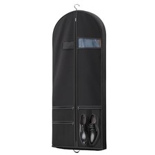 Travel Garment Bag with Zipper Pocket, Suit Bag for Suits, 54inch-1 pack-Black