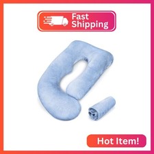 Pregnancy Pillow Cover J-shaped Replacement Pillowcase Cover Only , Soft Full Bo