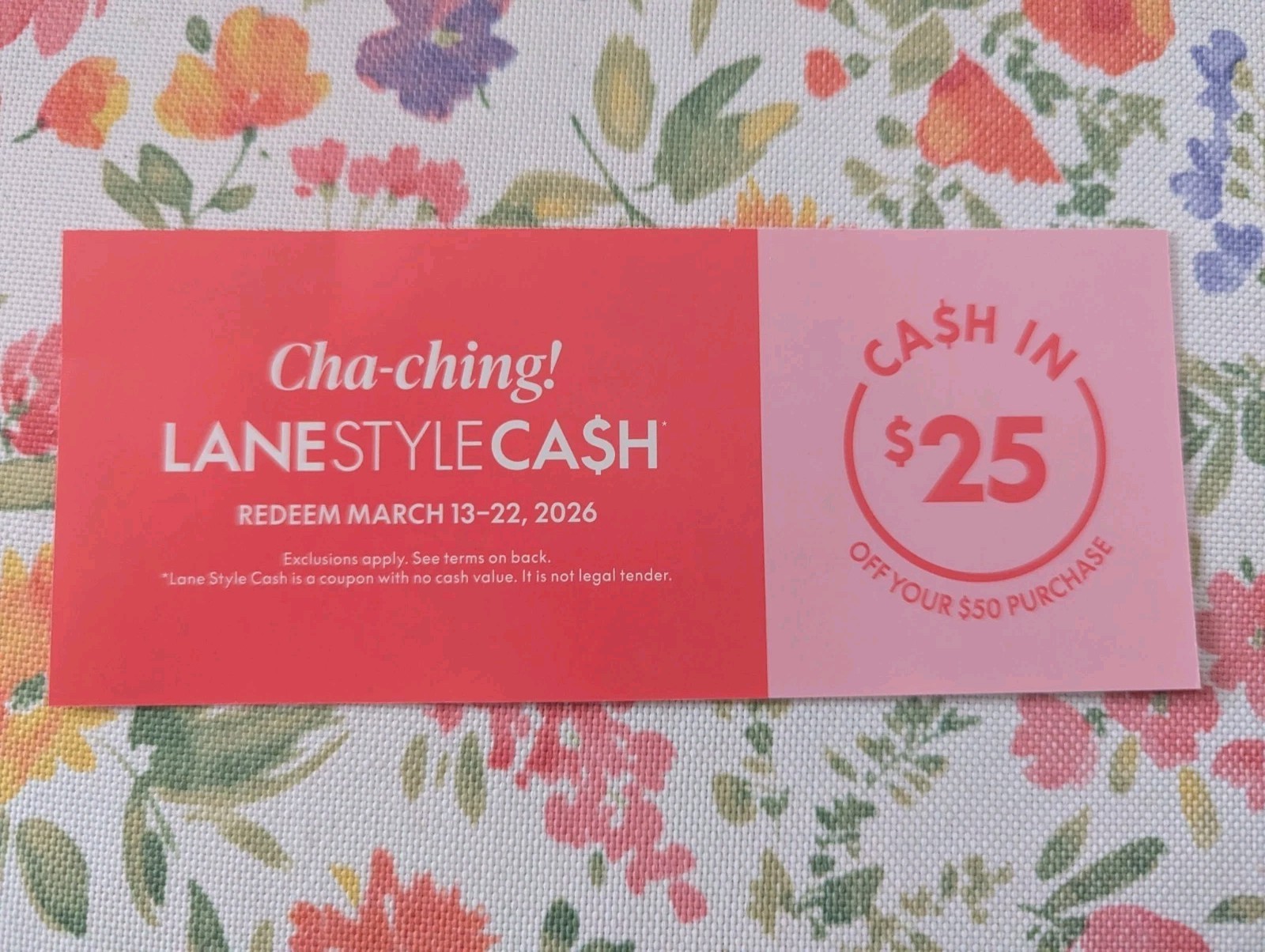 March 13-22, 2026 Style Cash $25 Off $50 - Lane Bryant (In Store Or Online)